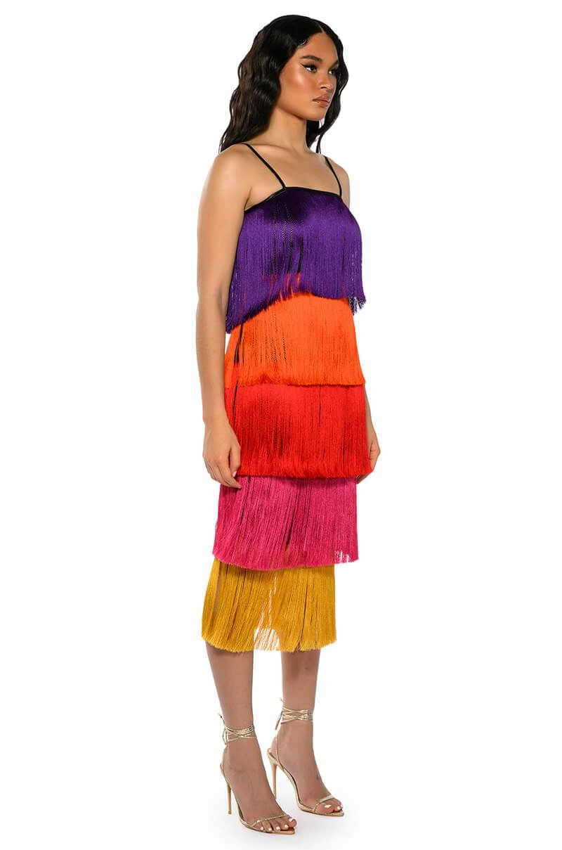 WHEN IN EUROPE TASSEL TIERED MAXI DRESS - Image 2