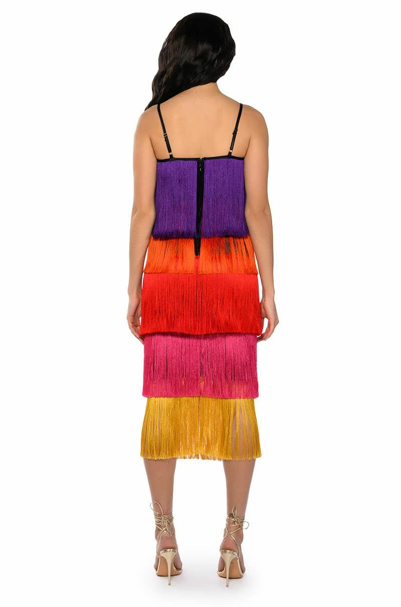 WHEN IN EUROPE TASSEL TIERED MAXI DRESS - Image 4