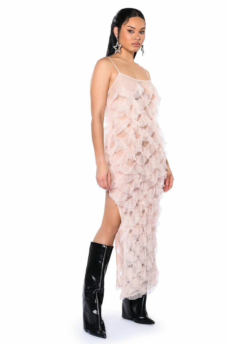 WISHLIST MESH TEXTURED MAXI DRESS - Image 3